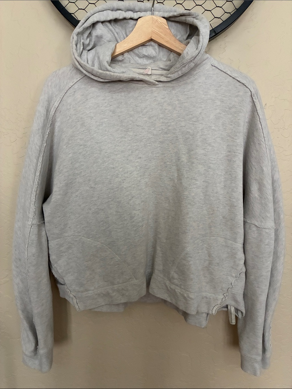 Light Gray Cropped Hoodie